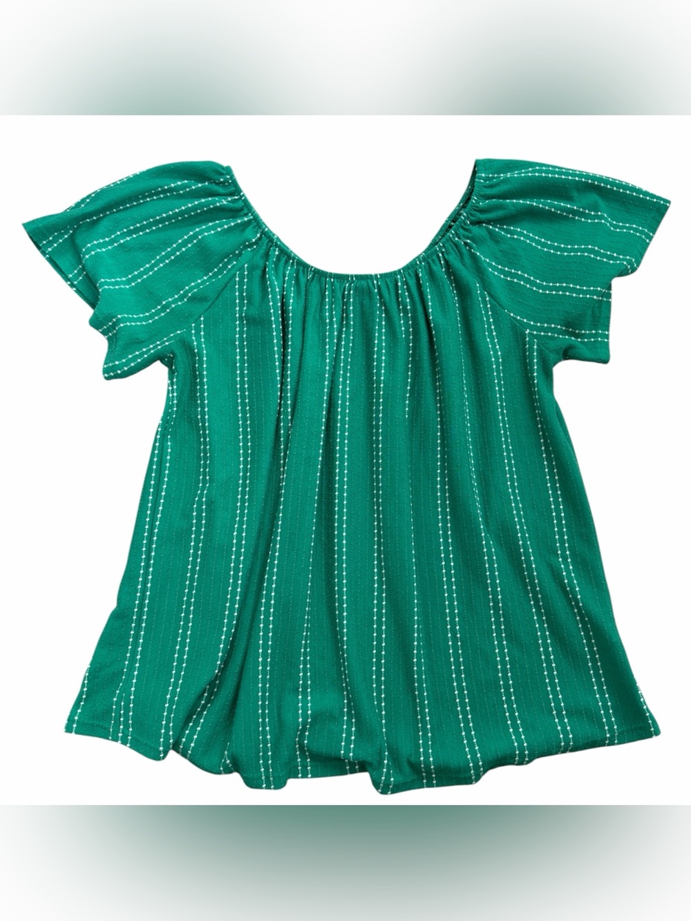 Anthropologie W5 Green Striped Top